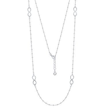 Argento Bella Sterling Silver Infinity Beaded Necklace