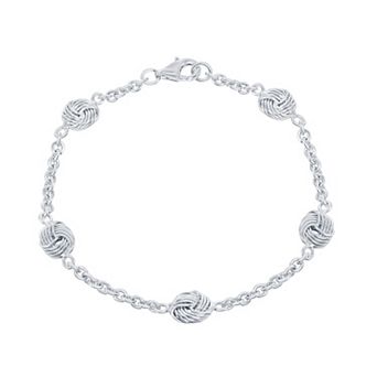 Argento Bella Sterling Silver Love Knot Bracelet