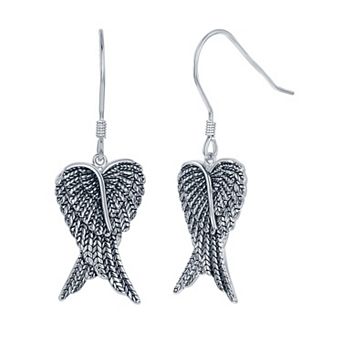 Argento Bella Sterling Silver Angel Wings Earrings