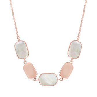 Nautica Rocks 14k Rose Gold Over Silver Mother-of-Pearl Necklace