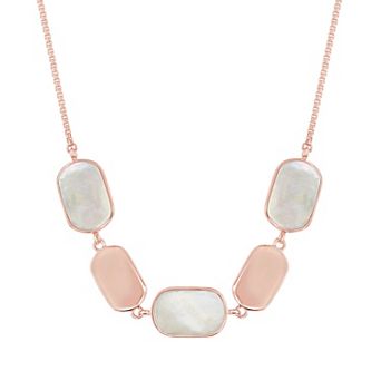 Nautica Rocks 14k Rose Gold Over Silver Mother-of-Pearl Necklace