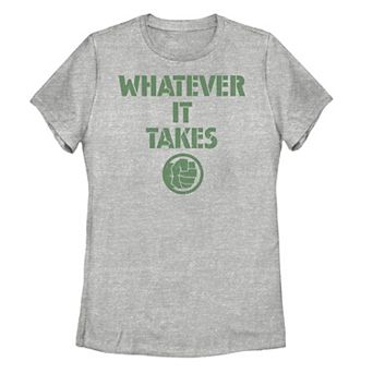 Juniors' Marvel Hulk "Whatever It Takes" Logo Tee