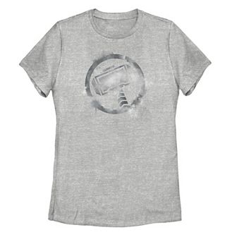 Juniors' Marvel Thor Spray Paint Stencil Logo Tee