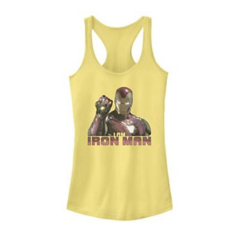 Juniors' Marvel Iron Man Gauntlet Bust Portrait Tank Top