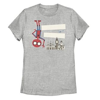 Juniors' Marvel Spider-Man Far From Home Animated Portrait Tee