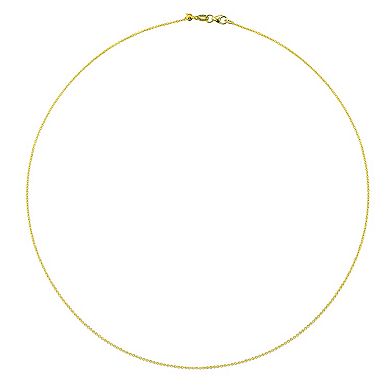14k Gold Oval Link Chain Necklace