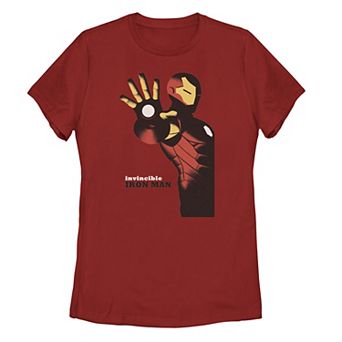 Juniors' Marvel Invincible Iron Man Retro Portrait Poster Tee