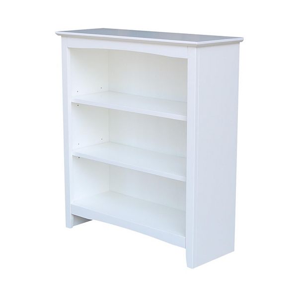 International Concepts Shaker White 3, Hampton Bay White 3 Shelf Bookcase Black