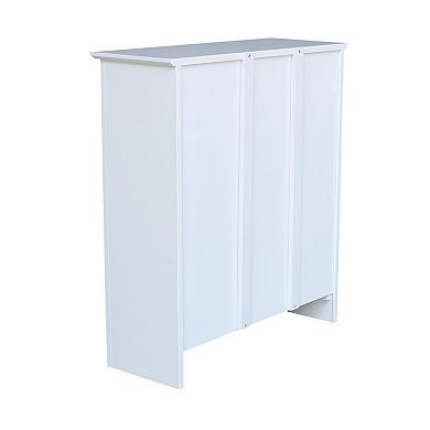 International Concepts Shaker White 3-Shelf Bookcase