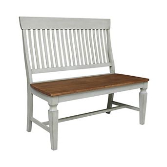 International Concepts Two-Tone Vista Slatback Bench