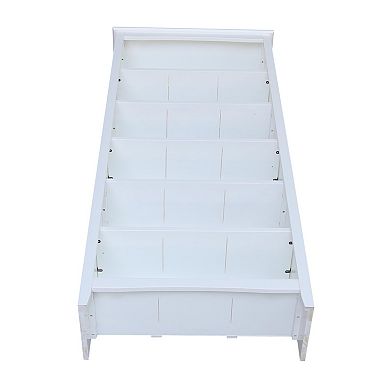 International Concepts Shaker White 6-Shelf Bookcase