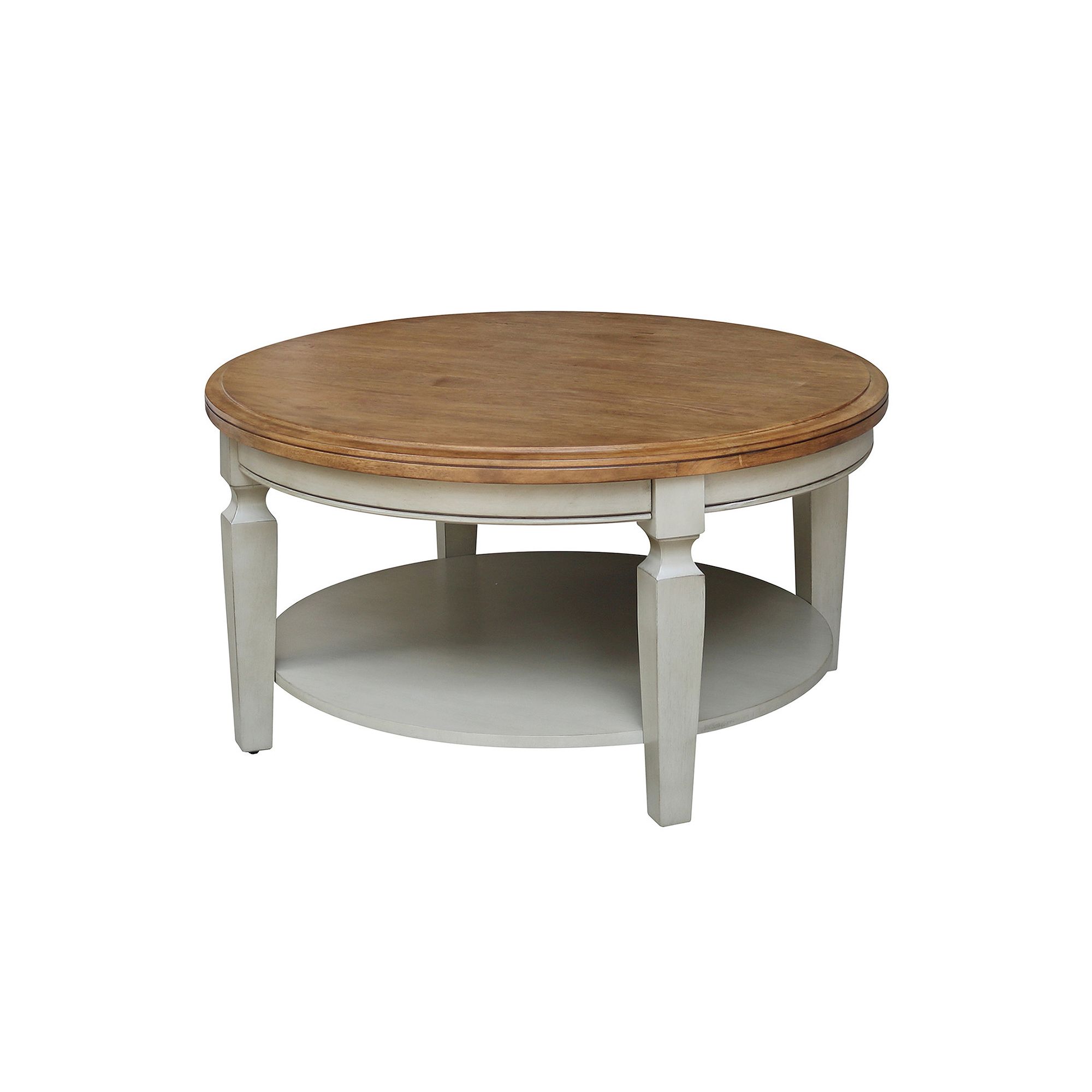 International Concepts Vista Round Coffee Table, Hickory Grey