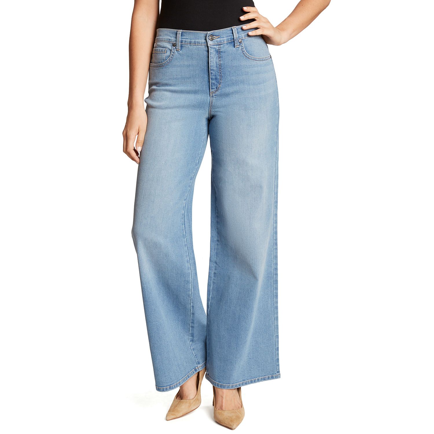 ladies wide leg jeans