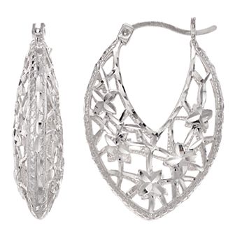 Sterling Silver Decorative Tear Drop Earrings