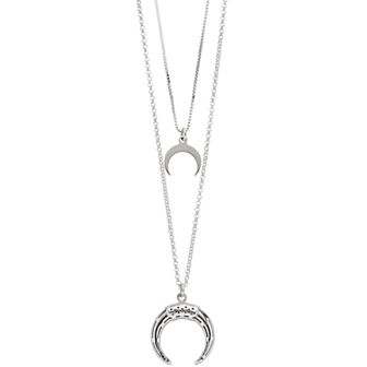 Sterling Silver Crescent Moon Necklace
