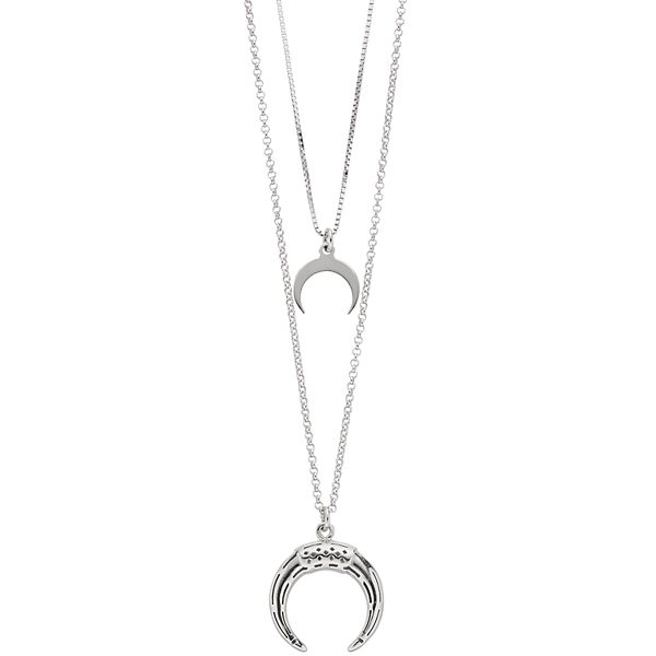 Sterling Silver Crescent Moon Necklace