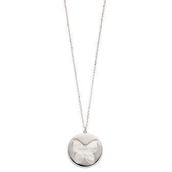 Sterling Silver Mother-of-Pearl Butterfly Pendant