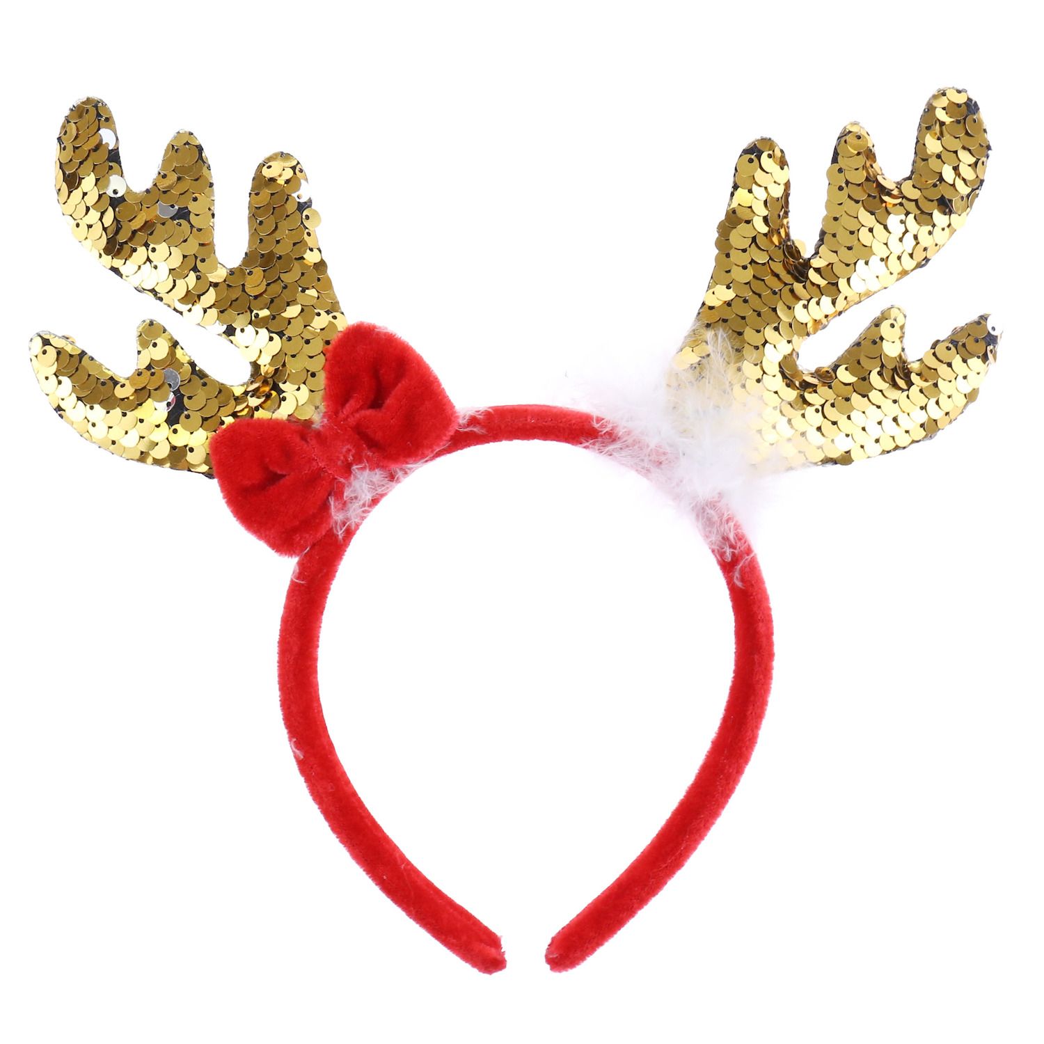 sequin reindeer antlers headband