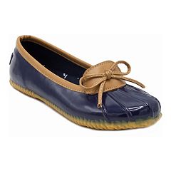 kohls navy flats