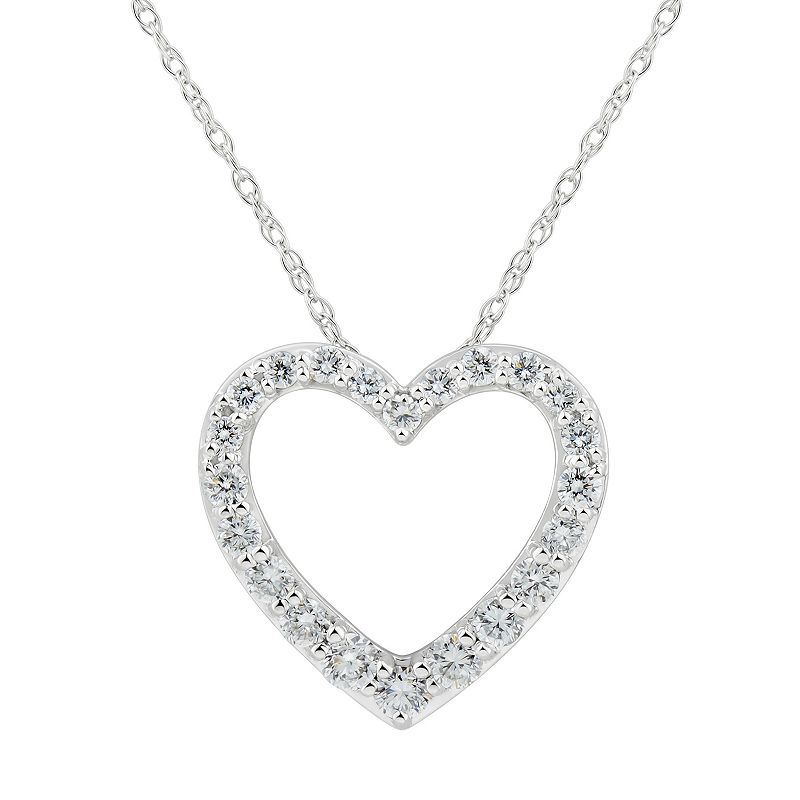 Grown With Love 10k White Gold 1/3 Carat T.W. Lab Grown Diamond Open Heart