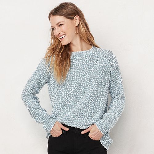 women's lc lauren conrad high cuff raglan sweater