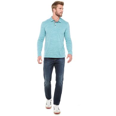 Men's Sonoma Goods For Life™ Regular Fit Long Sleeve Snit Polo 