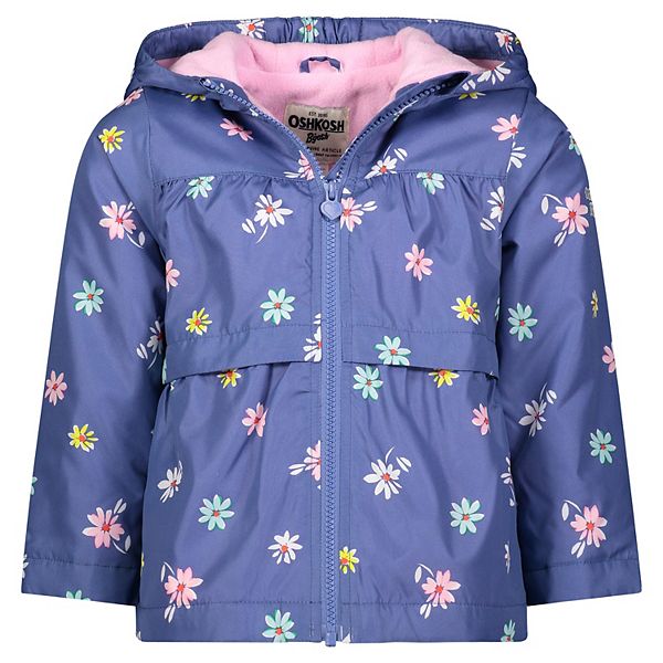 Osh Kosh B'gosh Girls Ditsy Floral Fleece Lined Jacket Size 2T 3T 4T 4 5/6 6X 