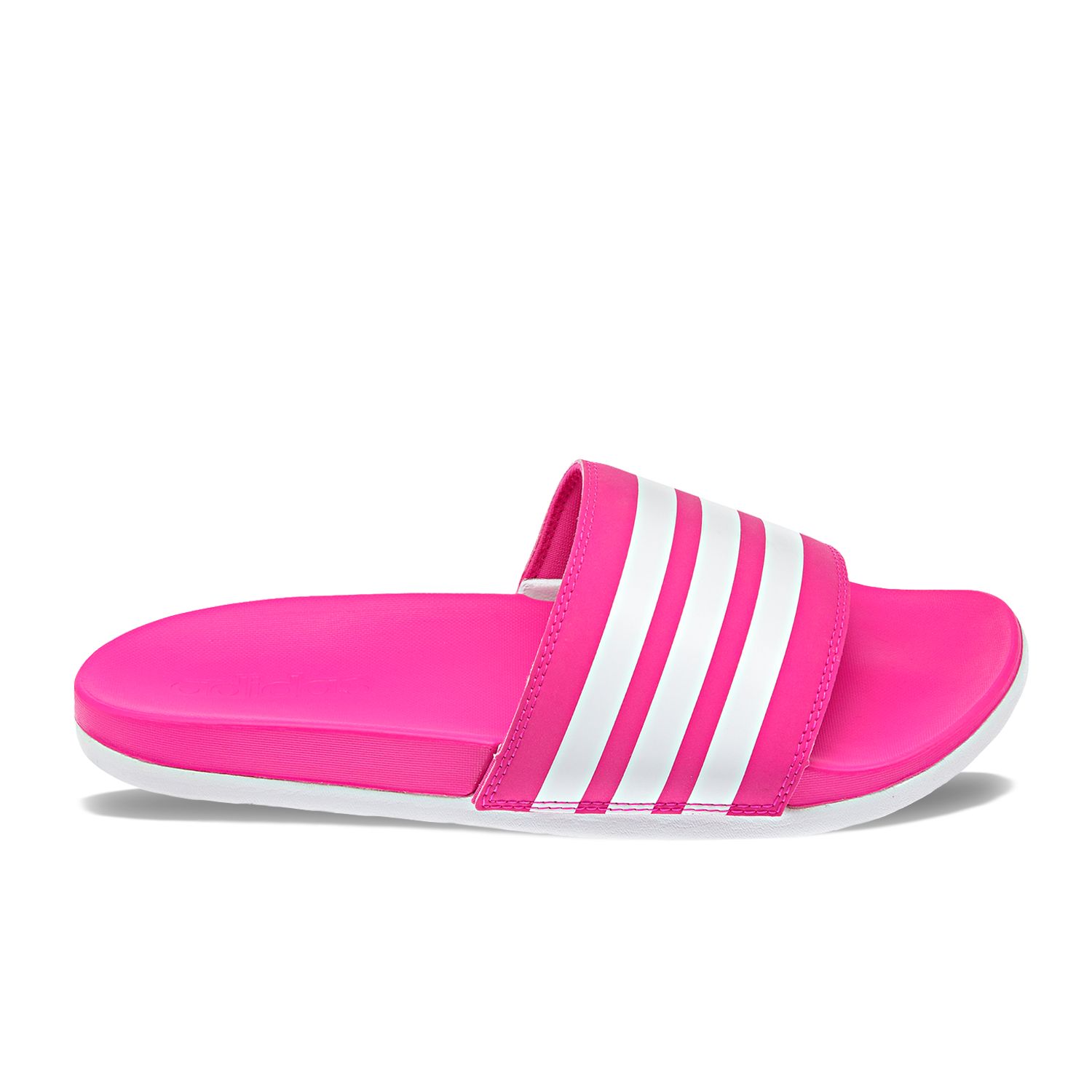 pink adidas cloudfoam slides