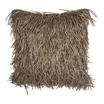 Mina Victory Shag Metallic Ribbon Shag Throw Pillow