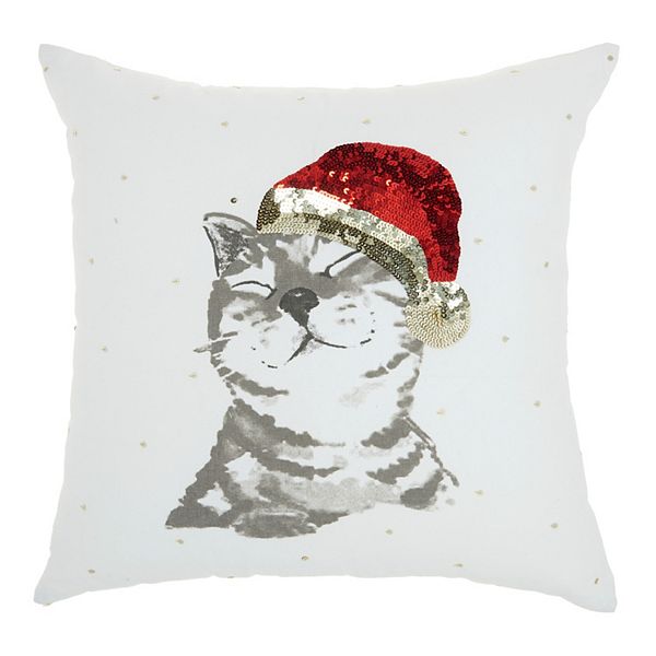 Christmas cat pillows hot sale