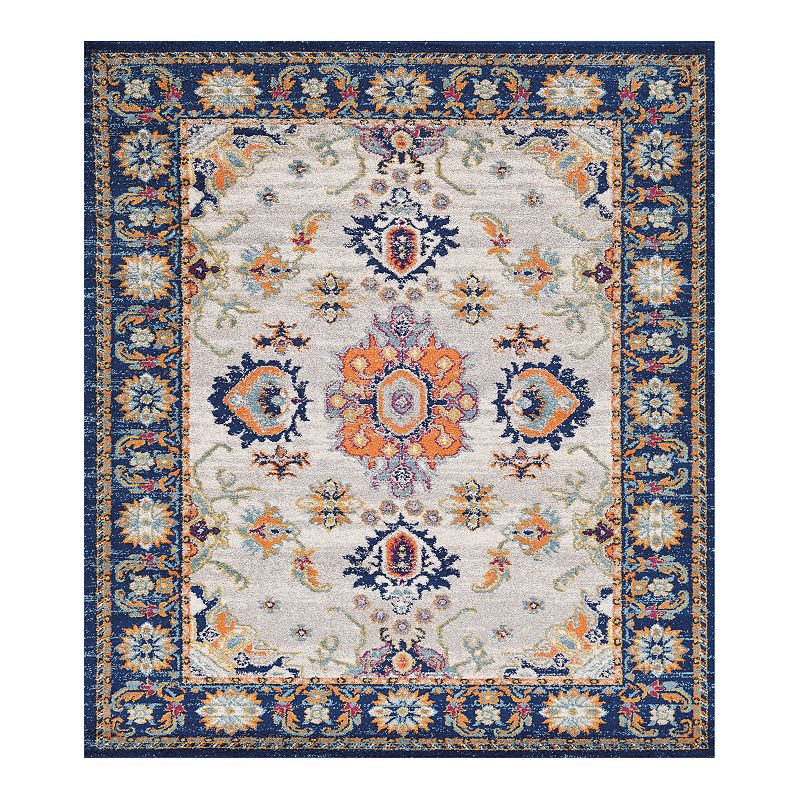 Linon Shiraz Peyton Rug, Blue, 8X10 Ft