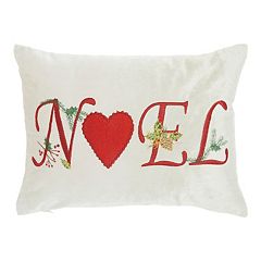 Mina Victory Holiday Ivory and Gray Christmas Tree 20 in. x 20 in. Throw  Pillow 078430 - The Home Depot