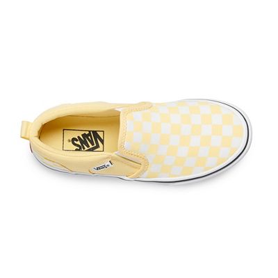 Kids yellow checkered vans best sale