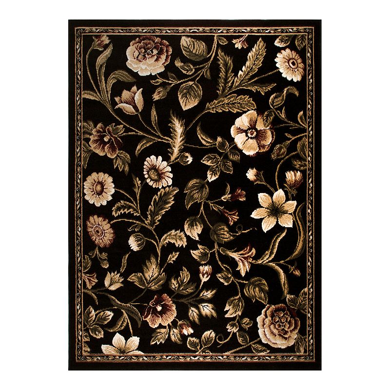 Home Dynamix Optimum Amell Area Rug, Black, 8X10.5 Ft