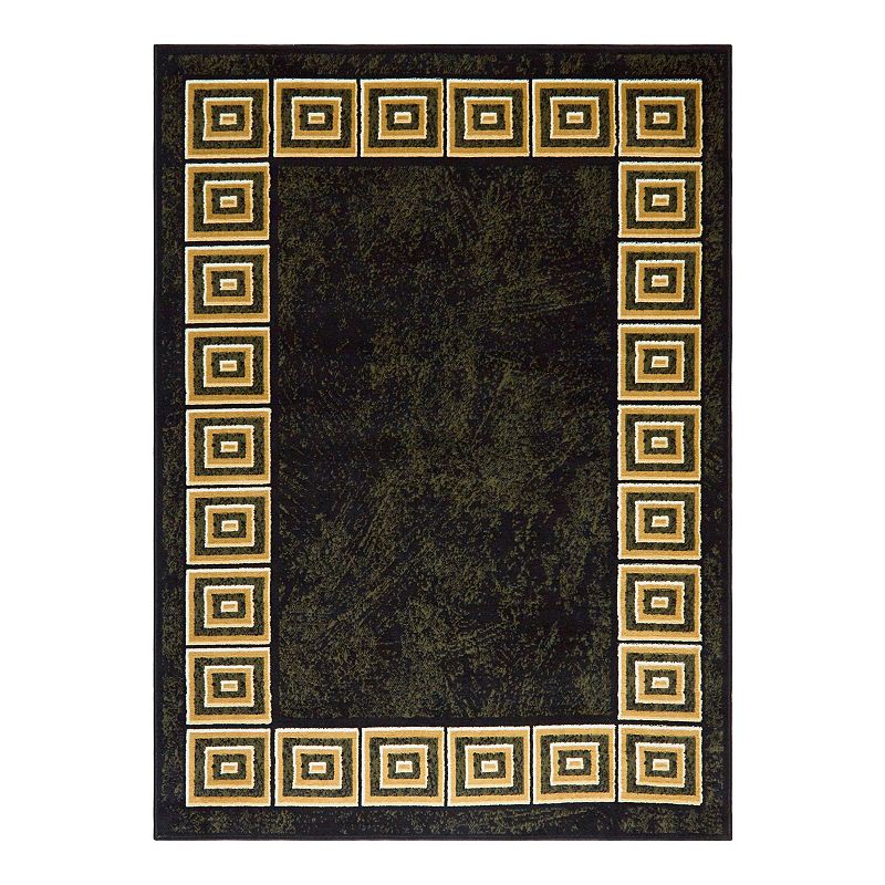 Home Dynamix Area Rugs: Optimum Rug: 11021-450 Black: 5 2 x7 2  Rectangle