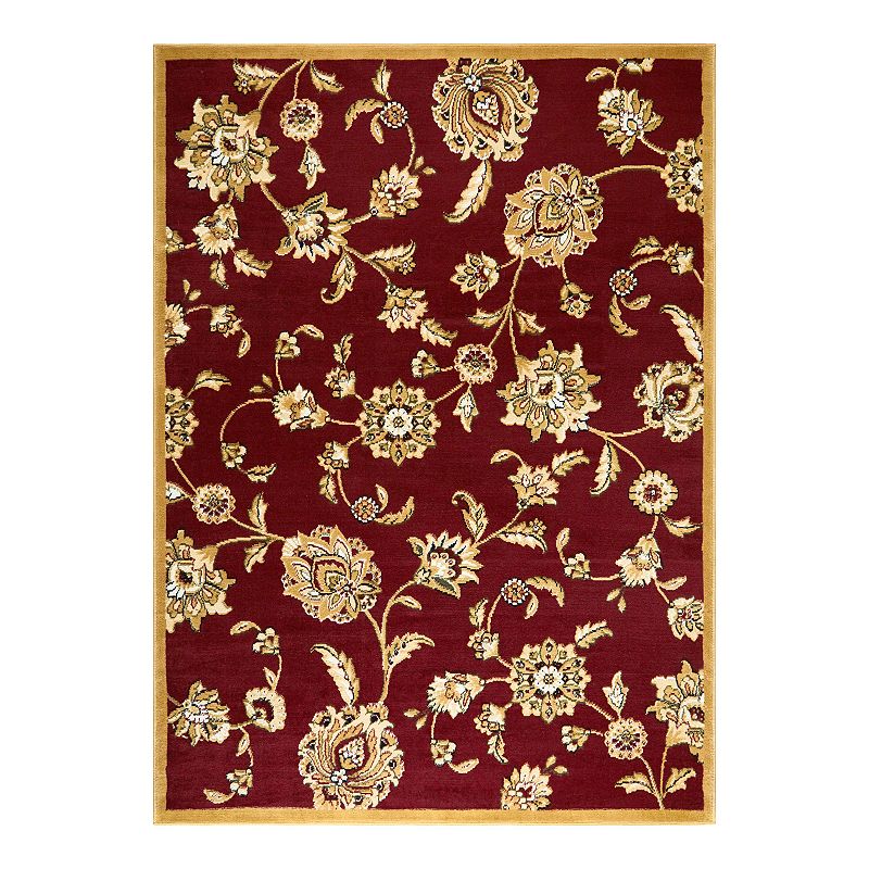 Home Dynamix Optimum Malin Area Rug, Red, 5X7