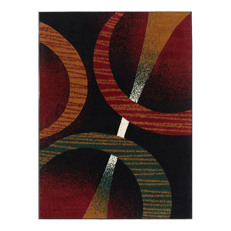 Nicole Miller Premium Indus 8'x10.5' Area Rug, Black, 8X10.5 Ft