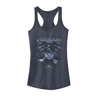 Juniors' Marvel Hela Goddess Of Death Blue Hue Portrait Tank Top