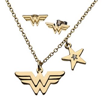 DC Comics Wonder Woman Pendant & Earring Set