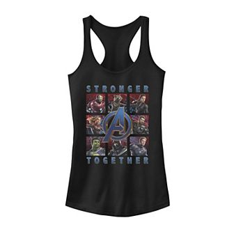 Juniors' Marvel Avengers Endgame "Stronger Together" Portrait Grid Tank Top