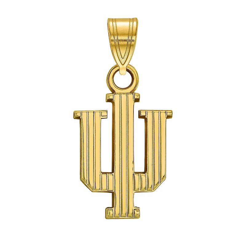 LogoArt Indiana Hoosiers Sterling Silver 14K Gold Plated Small Pendant, Wom