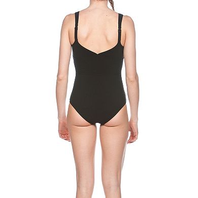 Plus Size Arena Vertigo Tummy Slimmer One-Piece Swimsuit
