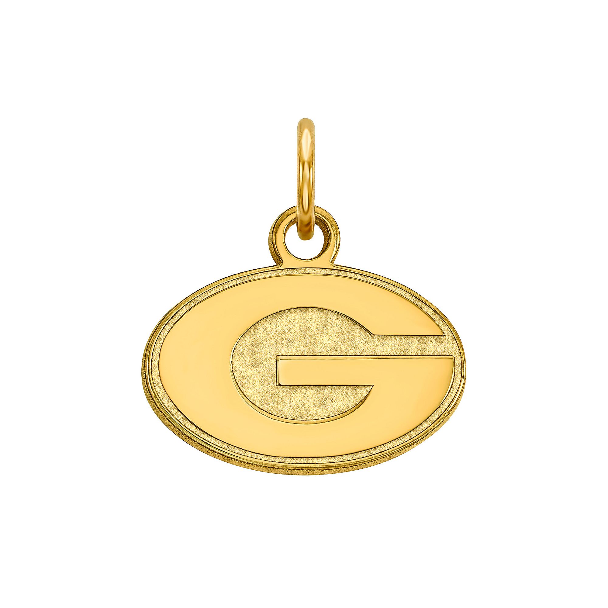 LogoArt Georgia Bulldogs Sterling Silver 14K Gold Plated Pendant, Womens, 