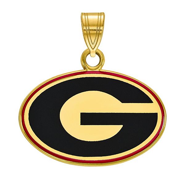 LogoArt Georgia Bulldogs Sterling Silver 14K Gold Plated Small Enamel ...