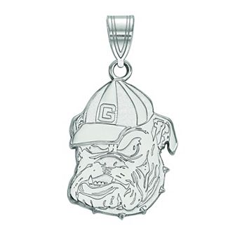 LogoArt Georgia Bulldogs 14K White Gold Large Pendant