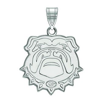 LogoArt Georgia Bulldogs 14K White Gold Large Pendant