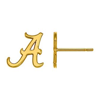 LogoArt 14k Gold Alabama Crimson Tide Post Earrings