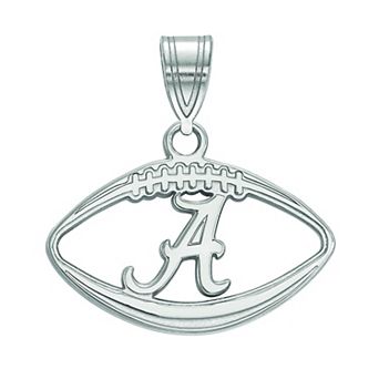 LogoArt Sterling Silver Alabama Crimson Tide Football Pendant