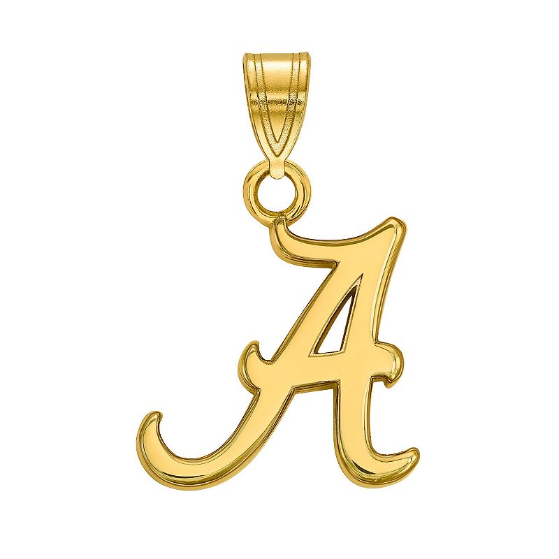 LogoArt 10k Gold Alabama Crimson Tide Pendant, Womens, Size: 18 mm, Yellow
