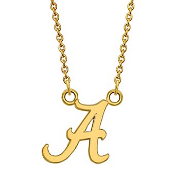 LogoArt 14k Gold over Silver Alabama Crimson Tide Pendant Necklace